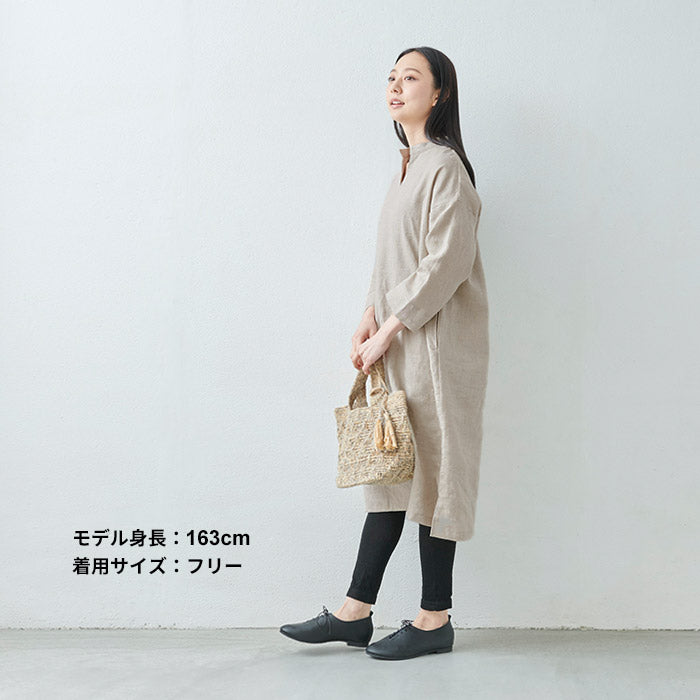 靴下屋のリネンレギンス ブラック