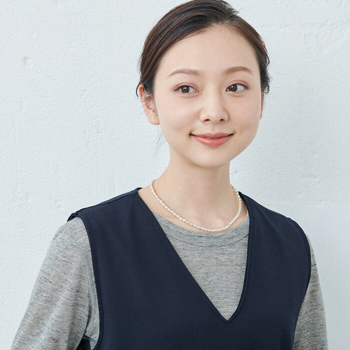 パールネックレスマグネット結婚式]淡水パールネックレス/日本製メール便可ショートライス型大人上品エレガントきれいめカジュアルシンプルアクセサリー卒業式入学式フォーマルギフトプレゼント贈り物