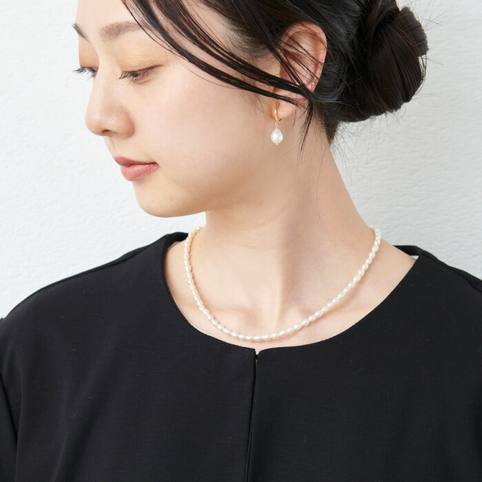 [ギフトプレゼント]淡水パールイヤリング/日本製メール便可パールアクセサリーピアス風シンプル天然素材フォーマルオフィス卒業式入学式