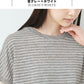 [リネンコットンレディース]ベルギーリネン＆コットンドロップショルダーTシャツ/日本製メール便可40代50代60代30代女性半袖綿麻ビッグシルエットオーバーサイズ無地シンプル大人服春夏秋
