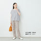 [リネンコットンレディース]ベルギーリネン＆コットンドロップショルダーTシャツ/日本製メール便可40代50代60代30代女性半袖綿麻ビッグシルエットオーバーサイズ無地シンプル大人服春夏秋