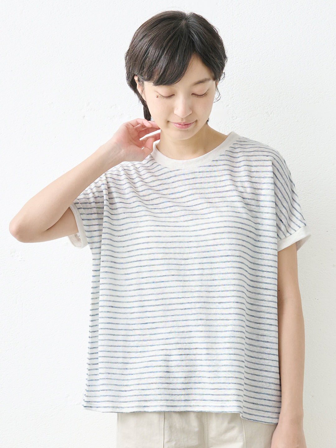 プレミアムリネン100％ フレアTシャツ 