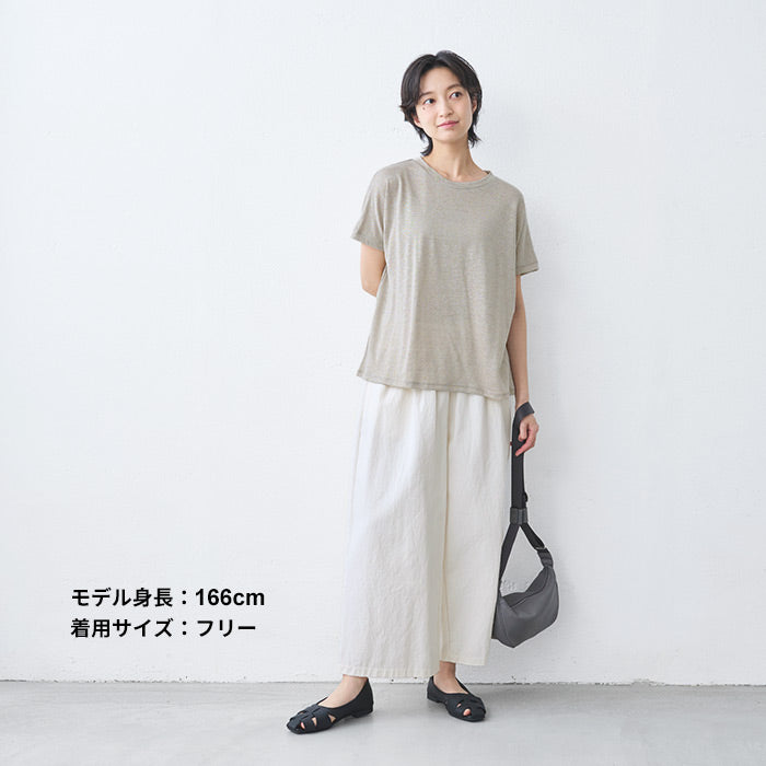 プレミアムリネン100%フレアTシャツ 生成