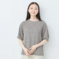 [tシャツレディース半袖ゆったり]プレミアムヘビーリネン100％袖ふんわりTシャツ/日本製メール便40代50代60代30代女性ファッション麻100無地ボリュームスリーブバルーンスリーブ速乾抗菌