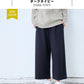 [ウールパンツレディースワイドパンツ]ウール360度ストレッチセミワイドアンクルパンツ/日本製40代50代60代30代女性ウエストゴムウール混毛きれいめ暖か秋冬チェックチャコールネイビーブラック