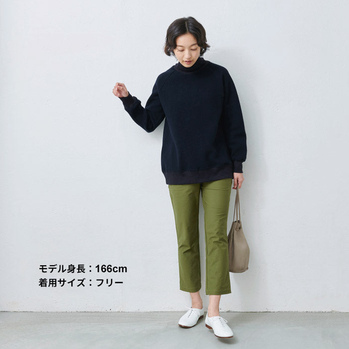 [無地トレーナーレディースタートル]ニュージーランドウールコットンリブ使いタートルプルオーバー/日本製40代50代60代30代女性ゆったりウール毛ニットコットン綿リブカジュアルシンプル大人服春秋冬