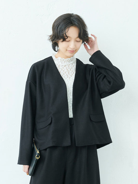 強圧縮ウール100％ フラップポケット ジャケット