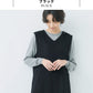 [サロペットパンツレディース]圧縮ウール100％サロペット/日本製40代50代30代女性オールインワンオーバーオール上品きれいめ大人ラフ紺黒つなぎVネックワイドウール大きめゆったりナチュラル冬秋すっきり楽