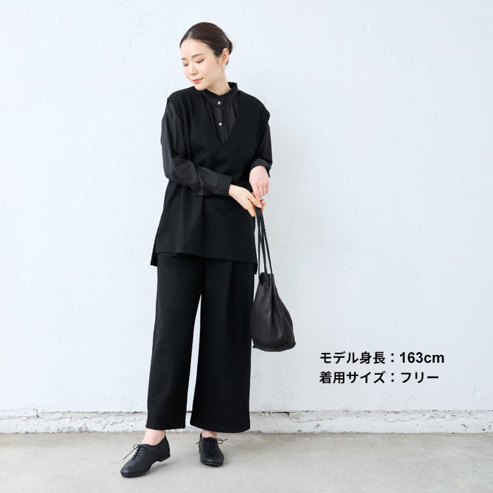 [レディース秋冬ベスト]圧縮ウール100%ベスト/日本製40代50代30代女性ラフ楽紺黒Vネックシンプル仕事オフィスミセスウール大きめゆったりナチュラル冬秋すっきり上質