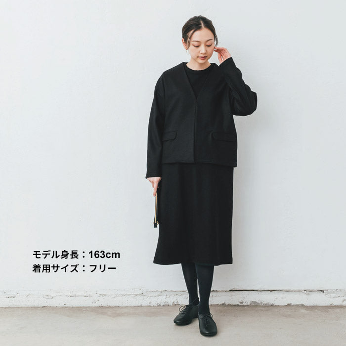 [ワンピース秋冬ウール長袖]強圧縮ウール100%ワンピース/日本製40代50代60代女性ウール100%冬秋暖かあったか上品きれいめロング大人体型カバー防寒ワンピシンプルナチュラルゆったりロング丈ミモレ丈【レビューでクーポン】