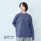 [長袖トップスレディース]コットン100%サーマル2WAYトレーナー/日本製40代50代30代女性綿100％ゆったり綿コットン無地プルオーバー大きめカジュアルきれいめシンプル着回しナチュラルTシャツ