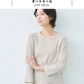 [Tシャツ長袖トップスレディース]ふわふわワッフル八分袖プルオーバー/日本製40代50代30代女性綿100％コットン100％ゆったり綿コットン無地インナー8分袖カジュアルきれいめシンプル