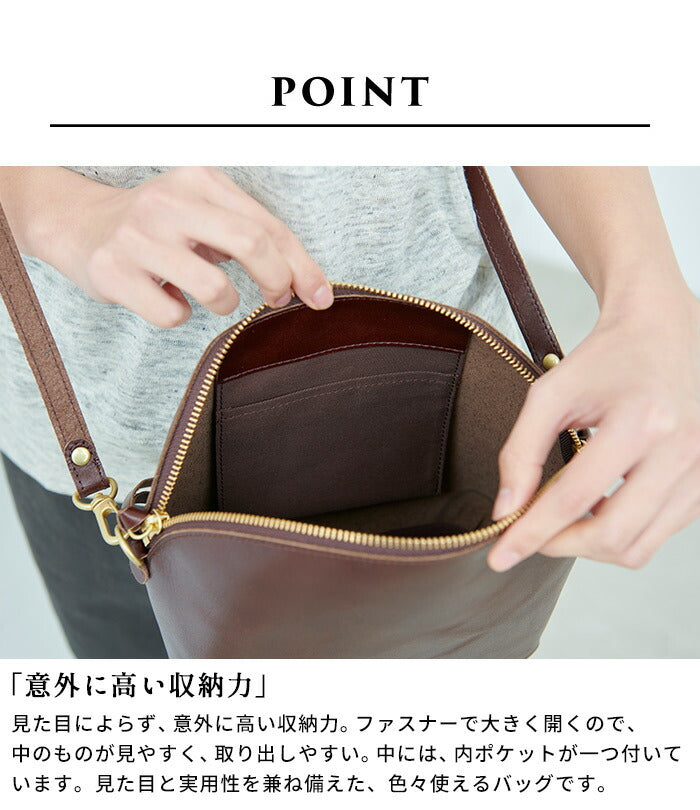[ショルダーバッグレディース斜めがけ大人軽量]本革ライトレザーショルダーTIDEWAYLIGHTLEATHERSHOULDER/日本製40代50代60代30代ミニショルダー小さめ牛革大人ポシェットタイドウェイ