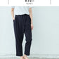 [ストレッチパンツレディースラップパンツ]強撚糸コットン100%ラップ風パンツ/日本製40代50代60代30代女性ファッションウエストゴム綿100%アンクルパンツすっきり上品大人接触冷感紺黒