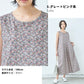 [ワンピレディースコットン夏花柄]リバティプリントワンピース/日本製メール便可40代50代60代30代女性ファッションリバティLIBERTYきれいめロングノースリーブワンピースコットン100%綿100%春夏