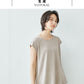 [半袖カットソーレディースフレンチスリーブ]イスペシアリネンカットソーフレアTシャツ/日本製メール便可40代50代30代女性ファッション麻きれいめゆったり体型カバー涼しいトップス夏Aラインクルーネック