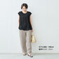 [半袖カットソーレディースフレンチスリーブ]イスペシアリネンカットソーフレアTシャツ/日本製メール便可40代50代30代女性ファッション麻きれいめゆったり体型カバー涼しいトップス夏Aラインクルーネック