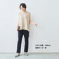 [接触冷感ストレッチパンツレディースストレートパンツ]強撚コットン100%ストレートパンツ/日本製40代50代60代30代女性夏涼しいきれいめ脚長美脚ウエストゴム綿100%テーパードパンツすっきり上品大人