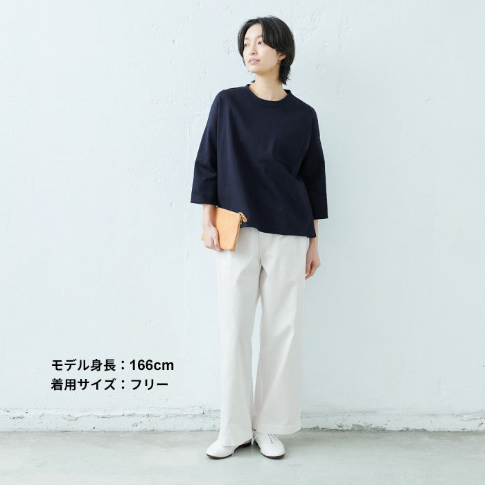[カットソー七分袖50代]コットン100%リバティプリント使いミニ裏毛シルケットプルオーバー/日本製40代30代女性リバティLIBERTY綿100%きれいめ綿コットン花柄ゆったり薄手トレーナー