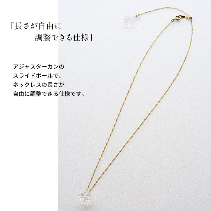 [ネックレスガラスHARIO透明]HARIOLampworkFactryネックレスシロツメクサHAP-C-003/日本製30代40代50代60代強化ガラス揺れる花フォーマル卒業式入学式結婚式ギフトハンドメイド