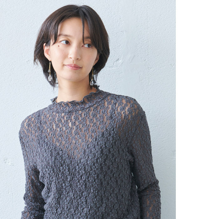 [ピアスガラスHARIO透明]HARIOLampworkFactryピアスリリーHAP-L-002/日本製30代40代50代60代シリコーンゴム製キャッチ付き強化ガラス金属アレルギーチタン揺れるスズラン花フォーマル