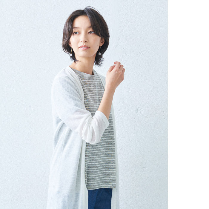 [ピアスガラスHARIO透明]HARIOLampworkFactryピアスシロツメクサHAP-C-004/日本製30代40代50代60代シリコーンゴム製キャッチ付き強化ガラス金属アレルギーチタン揺れる花フォーマル