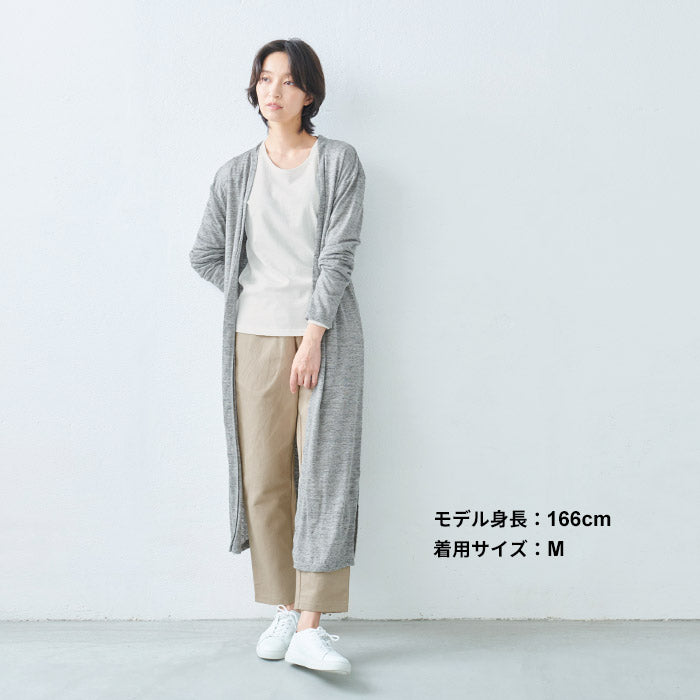 [Tシャツ長袖トップスレディース]プレミアムコットン100%長袖Tシャツ/日本製40代50代30代女性綿100％コットン100％きれいめインナー無地シンプルカジュアルナチュラル夏春春夏白T接触冷感