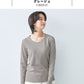 [Tシャツ長袖トップスレディース]プレミアムコットン100%長袖Tシャツ/日本製40代50代30代女性綿100％コットン100％きれいめインナー無地シンプルカジュアルナチュラル夏春春夏白T接触冷感