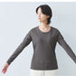 [Tシャツ長袖トップスレディース]プレミアムコットン100%長袖Tシャツ/日本製40代50代30代女性綿100％コットン100％きれいめインナー無地シンプルカジュアルナチュラル夏春春夏白T接触冷感