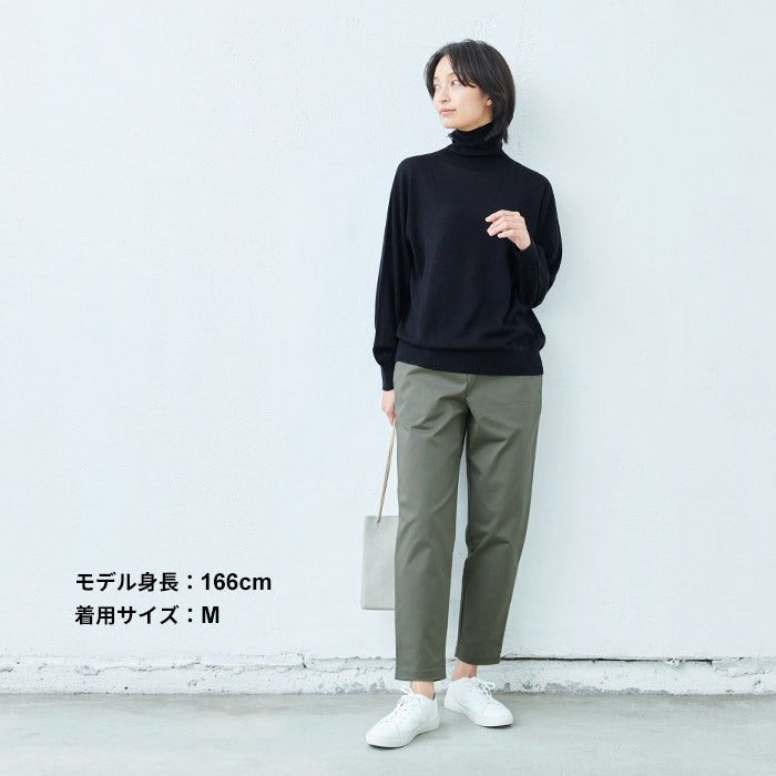 [長袖タートルネックレディースシルク]シルク混タートルプルオーバー/日本製40代50代30代女性ファッションインナーニット無地薄手上品シンプルカジュアルナチュラル重ね着秋冬秋冬