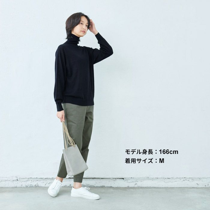 [長袖タートルネックレディースシルク]シルク混タートルプルオーバー/日本製40代50代30代女性ファッションインナーニット無地薄手上品シンプルカジュアルナチュラル重ね着秋冬秋冬