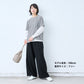 [パンツレディースウール]ラムウール圧縮ストレッチワイドパンツ/日本製40代50代60代30代女性厚手暖かいウール混着回しウエストゴムポケット付き体型カバーゆったり無地シンプルきれいめ大人秋冬