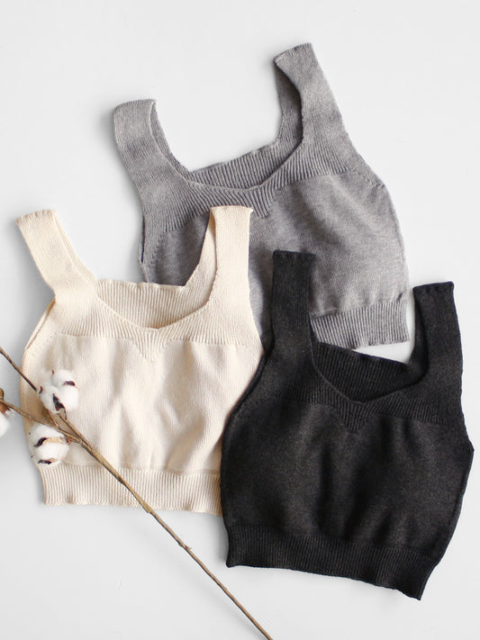 オーガニックコットンゆったりブラパット付rakura6681