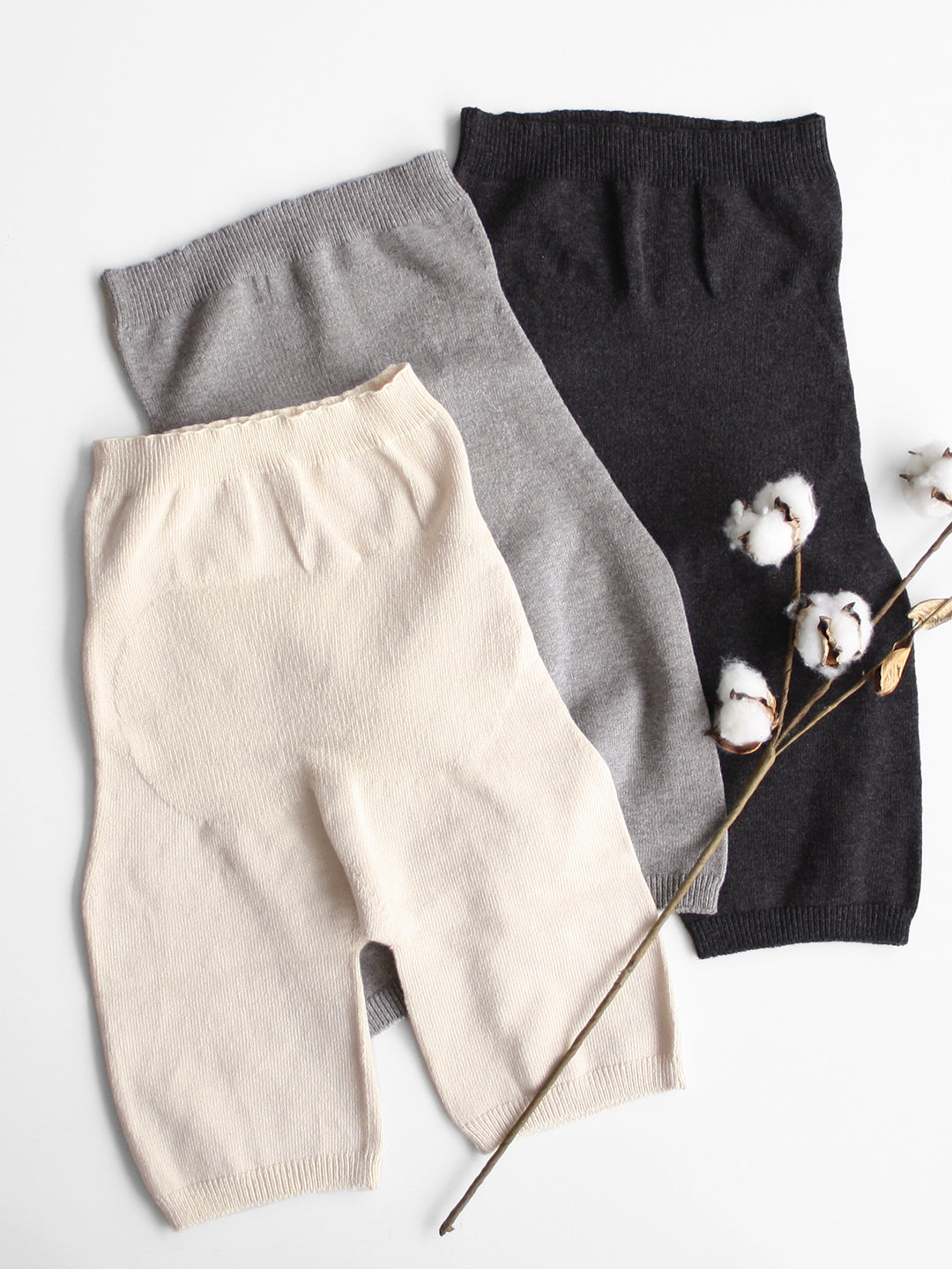 オーガニックコットン腹巻パンツ3分丈rakura612