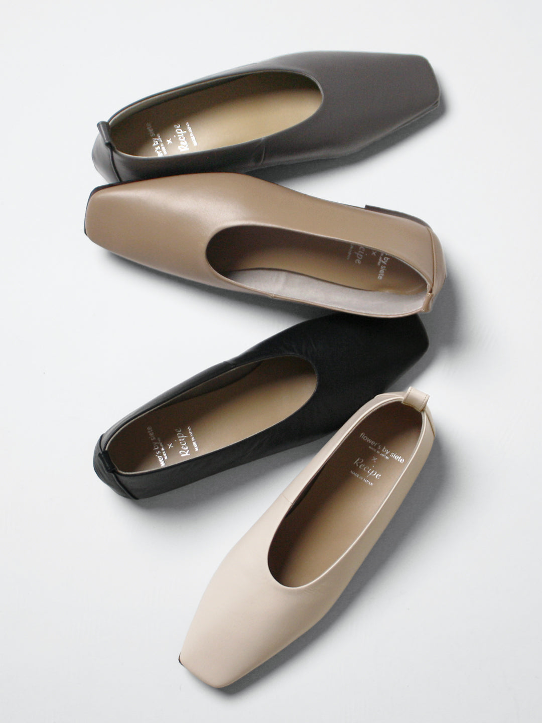 Flowes's by siete × Recipe プレーンパンプス