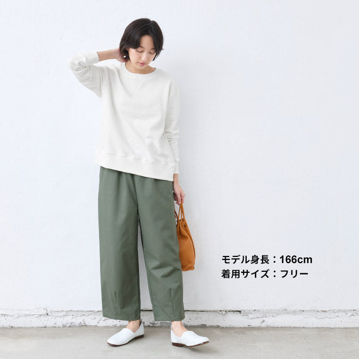 [トレーナーレディース無地綿]オーガニックコットン裏毛トレーナー/40代50代60代女性綿100％プルオーバースウェット長袖春秋トップスコットン100％春物春服ゆったり