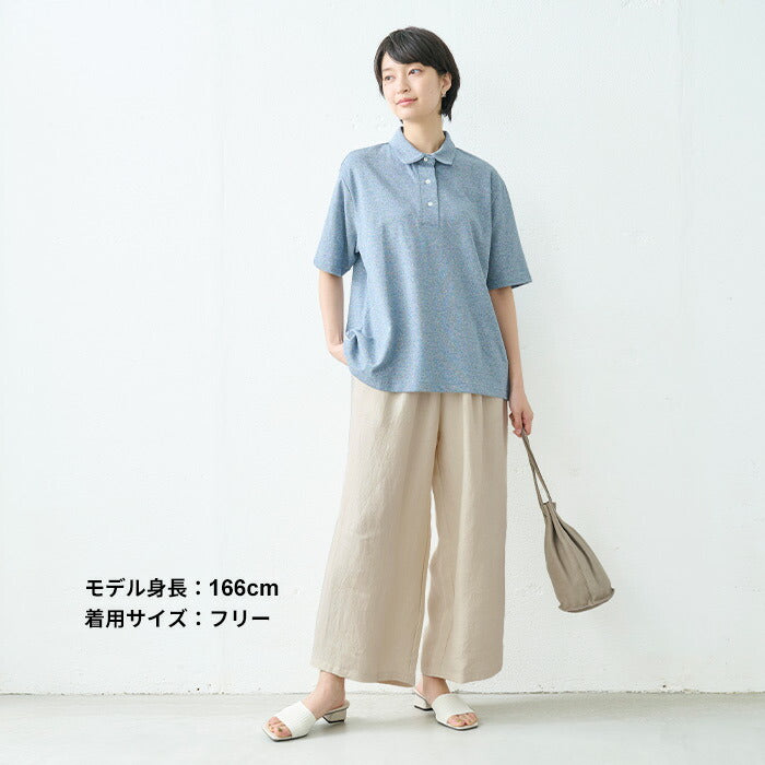 [麻リネンワイドパンツレディースリネンパンツ]天日干しリネン100％ワイドパンツ/日本製40代50代60代30代女性ファッションウエストゴムナチュラル麻パンツ春夏涼しい夏春総ゴムゆったりアンクル丈短め