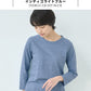 [tシャツレディース長袖無地綿100％]オーガニックコットンマーブル天竺ラグラン八分袖Tシャツ/日本製40代50代60代女性コットン100％綿コットンカットソーきれいめ長袖Tシャツ大人春秋