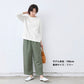 [パンツレディースコットン]なめらかコットン100％美シルエットバルーンパンツ/日本製40代50代60代30代女性ファッションウエストゴムポケット付ワイドパンツカジュアル春秋長丈大人