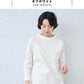 [tシャツレディース長袖白地綿100％]コットン100%Kandou天竺立体クルーネックTシャツ/40代50代60代女性ファッションカジュアル無地白コットンカットソーきれいめ体型カバー春秋オフィスオシャレゆったり