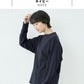 [tシャツレディース長袖春服トップス]コットン＆ヘンプジャージリブ使いTシャツ/日本製40代50代60代30代女性ファッション無地春おしゃれ消臭速乾ゆったりカットソー体型カバー麻秋