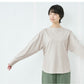 [tシャツレディース長袖春服トップス]コットン＆ヘンプジャージリブ使いTシャツ/日本製40代50代60代30代女性ファッション無地春おしゃれ消臭速乾ゆったりカットソー体型カバー麻秋