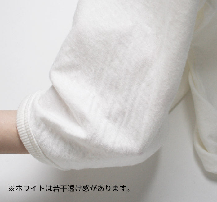 [トレーナーレディース無地綿]オーガニックコットン100%マシュマロ接結リブ使いトレーナー/日本製40代50代60代女性綿100％プルオーバースウェット長袖薄手春秋トップス無地コットン100％