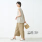 [ノースリーブトップス夏Tシャツaライン無地]プレミアムリネン100%フレアノースリーブ/日本製40代50代60代女性ファッションリネンカットソーレディース体型カバー薄手夏吸汗速乾抗菌クルーネックきれいめ丸首