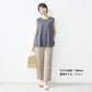 [ノースリーブトップス夏Tシャツaライン無地]プレミアムリネン100%フレアノースリーブ/日本製40代50代60代女性ファッションリネンカットソーレディース体型カバー薄手夏吸汗速乾抗菌クルーネックきれいめ丸首