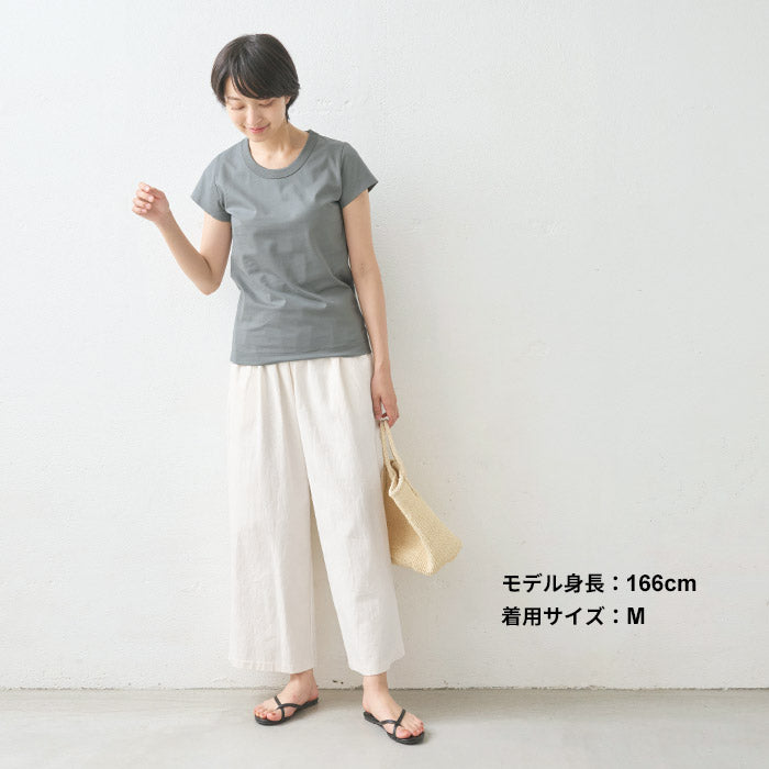 [tシャツレディース半袖綿100％無地]コットン100％Kandou天竺ドレスTシャツ/日本製40代50代60代女性ファッションきれいめカジュアルシンプルおしゃれ大人白白t綿100%綿100ベーシックインナーカットソートップス