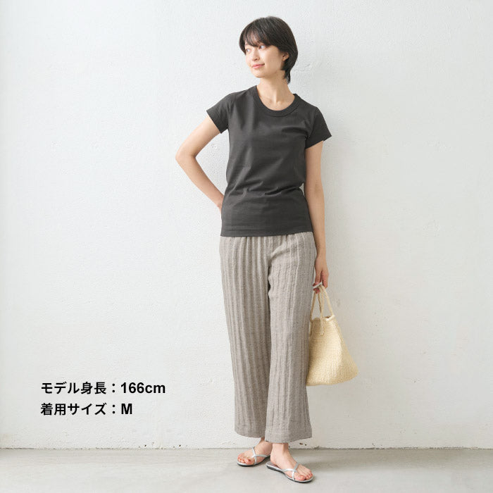 [tシャツレディース半袖綿100％無地]コットン100％Kandou天竺ドレスTシャツ/日本製40代50代60代女性ファッションきれいめカジュアルシンプルおしゃれ大人白白t綿100%綿100ベーシックインナーカットソートップス