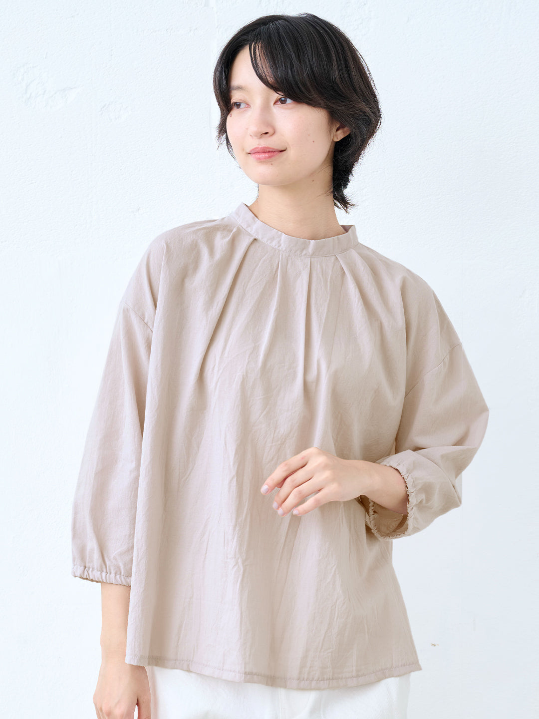 60番手 ふんわりコットンローン 2WAYブラウス