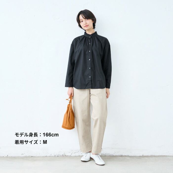[パンツレディース綿100ウエストゴム]天日干し厚地コットン100%セミワイドパンツカーブパンツ/日本製40代50代60代ワイドパンツ女性ファッション透けにくいワイドパンツ春秋冬ゆったり厚手楽ちんウエストゴム秋冬春
