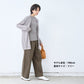 [パンツワイドレディース綿]コットン100％フレンチカルゼワイドパンツ/日本製40代50代60代30代コットン100％綿100％きれいめゆったり大きめウエストゴム春秋冬総ゴム体型カバーすっきり厚手